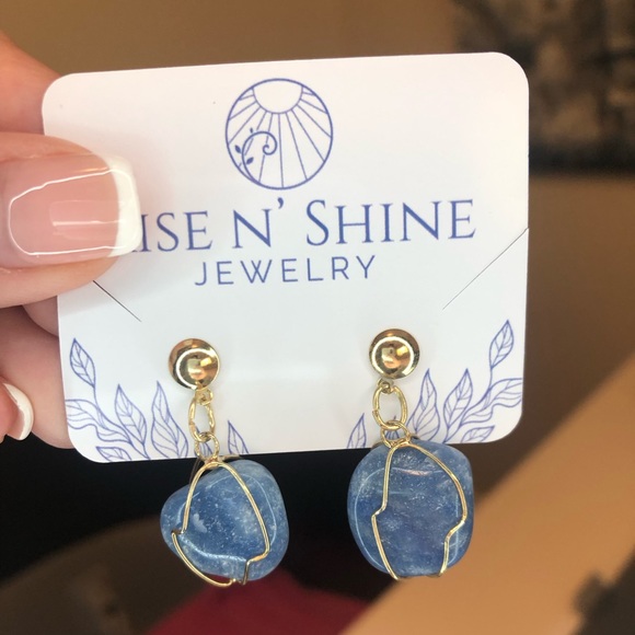Blue Aventurine Earrings - Picture 1 of 1